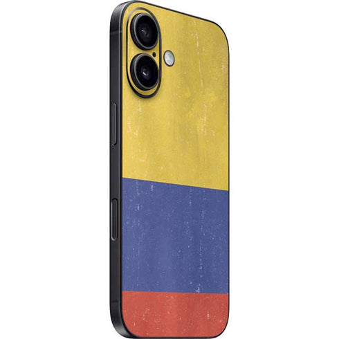 Colombia Flag Distressed iPhone 16 Skin